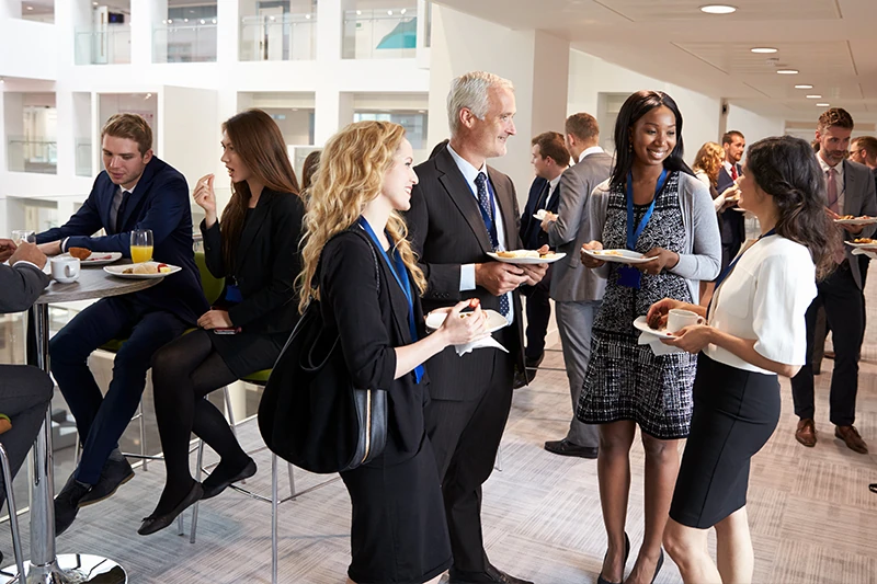 business people socializing at event