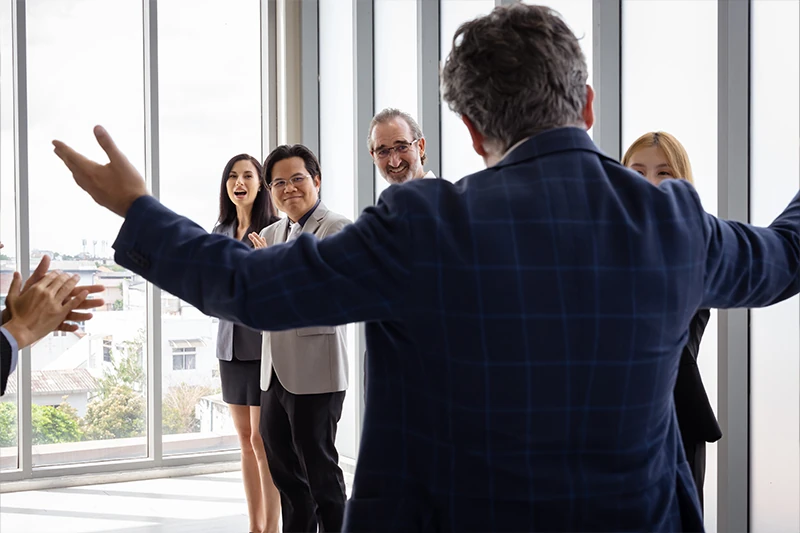 applause at business meeting